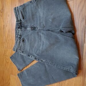 American Eagle Jeans Womens 4 Mom Jean Stretch Black Denim Classic Modest Casual